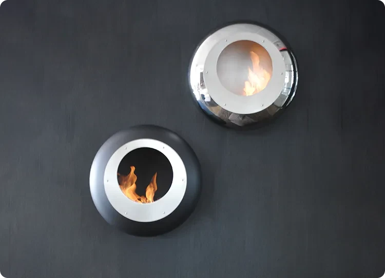 Cocoon Vellum - nástěnný krb od společnosti Cocoon Fires