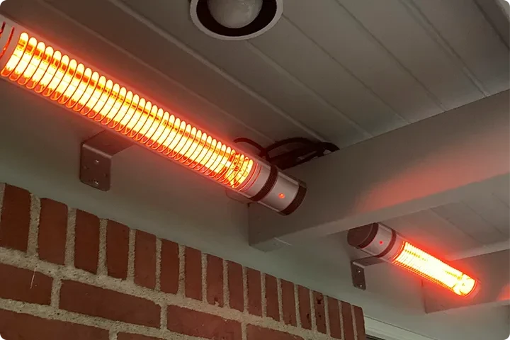Nástěnné elektrické terasové ohřívače
